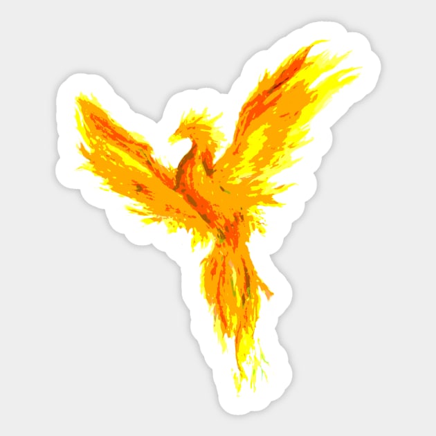 yellow phoenix Sticker by Trashfox